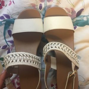 White and tan wedges